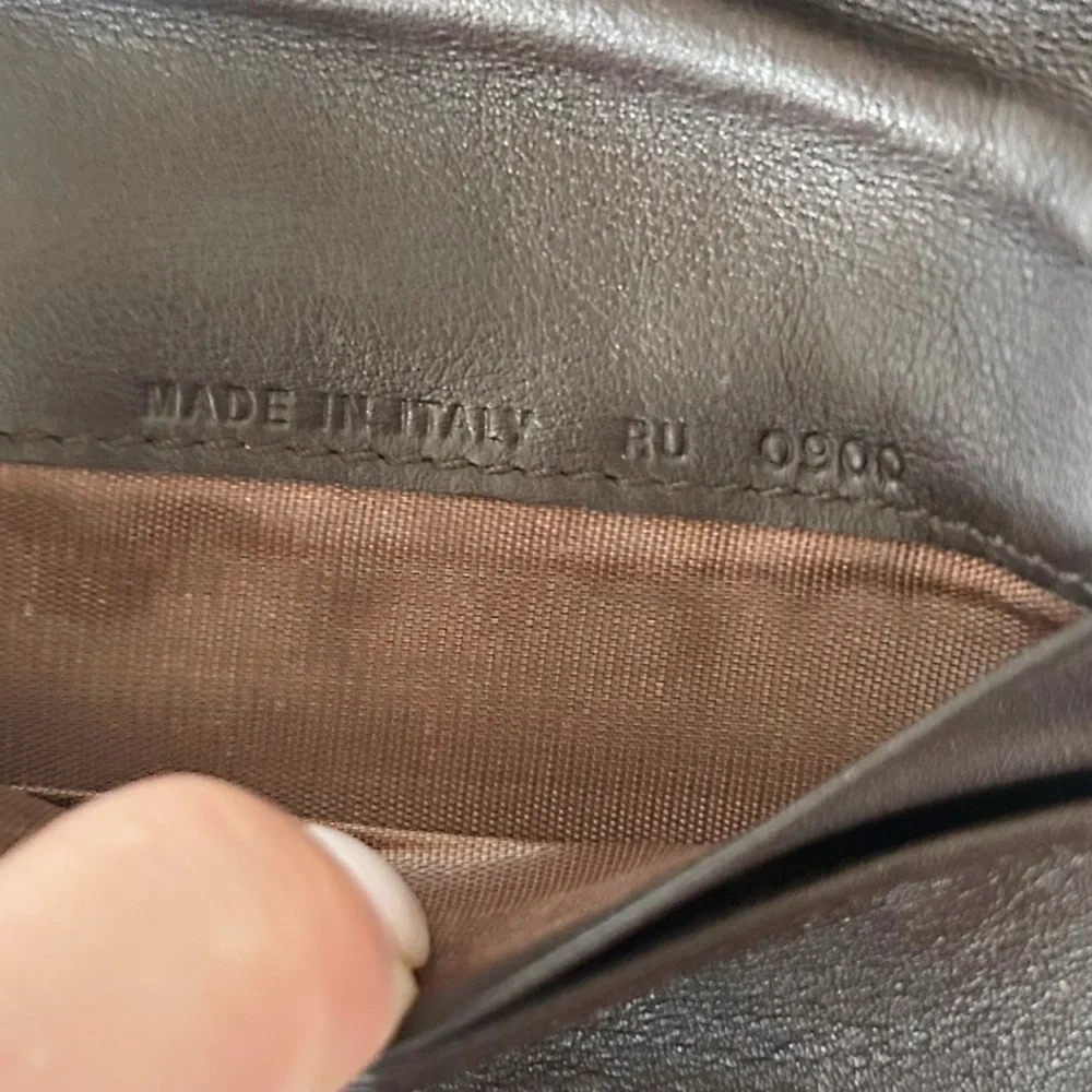 Dior Saddle Wallet Vintage Dark Brown Ostrich Leather - Picture 9 of 12